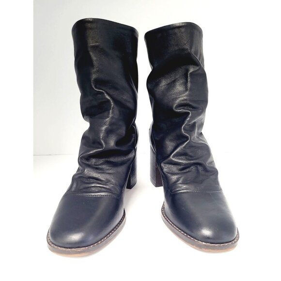 Chelsea‎ & Violet Freedom Black Block Heel Booties - Size 8 - Picture 5 of 7